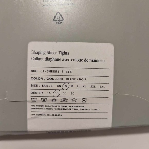 NWT Sheertex Shaping Sheer Rip-Resist Tights - Picture 7 of 8